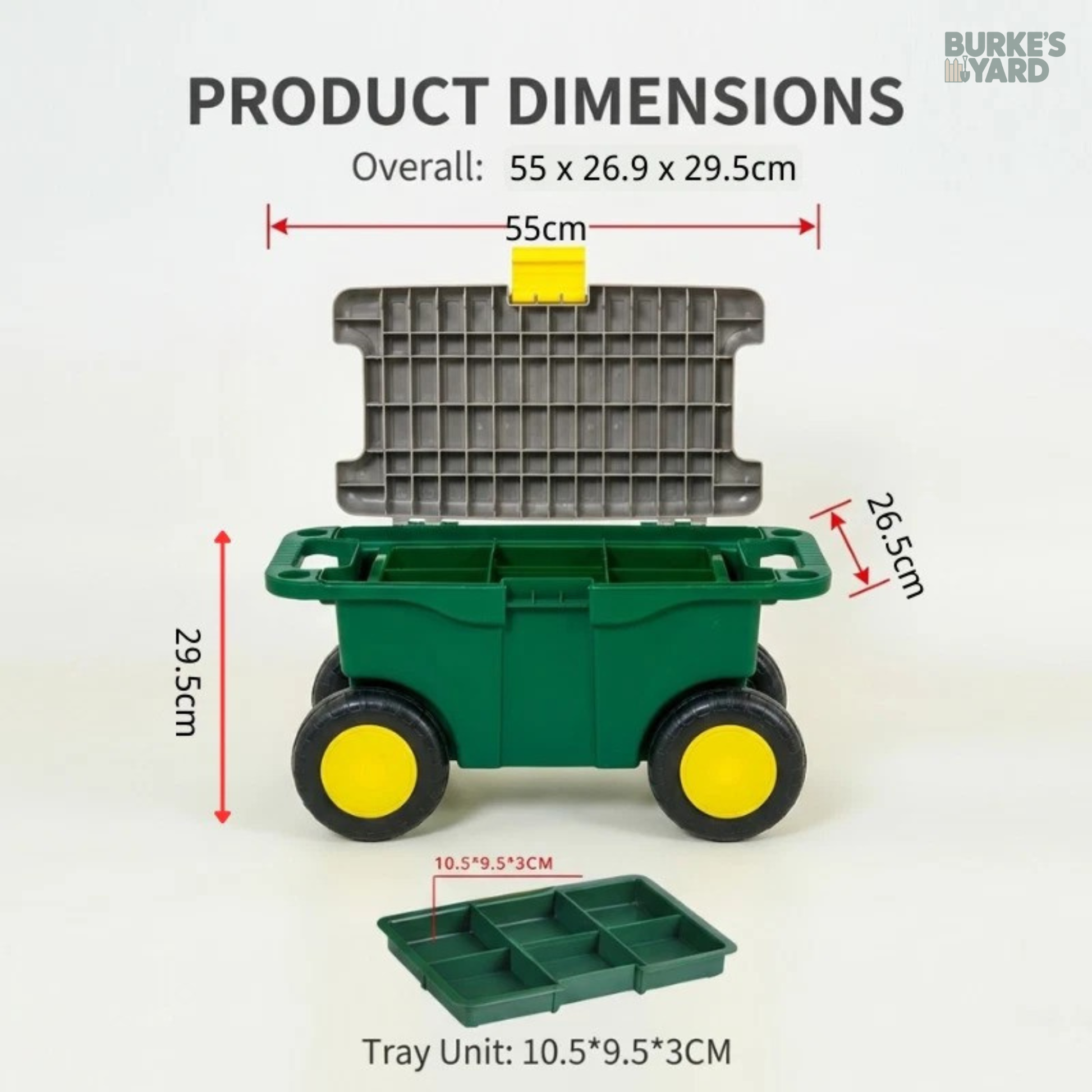 GardenGlide™ Rolling Garden Seat + Free Tool Tray