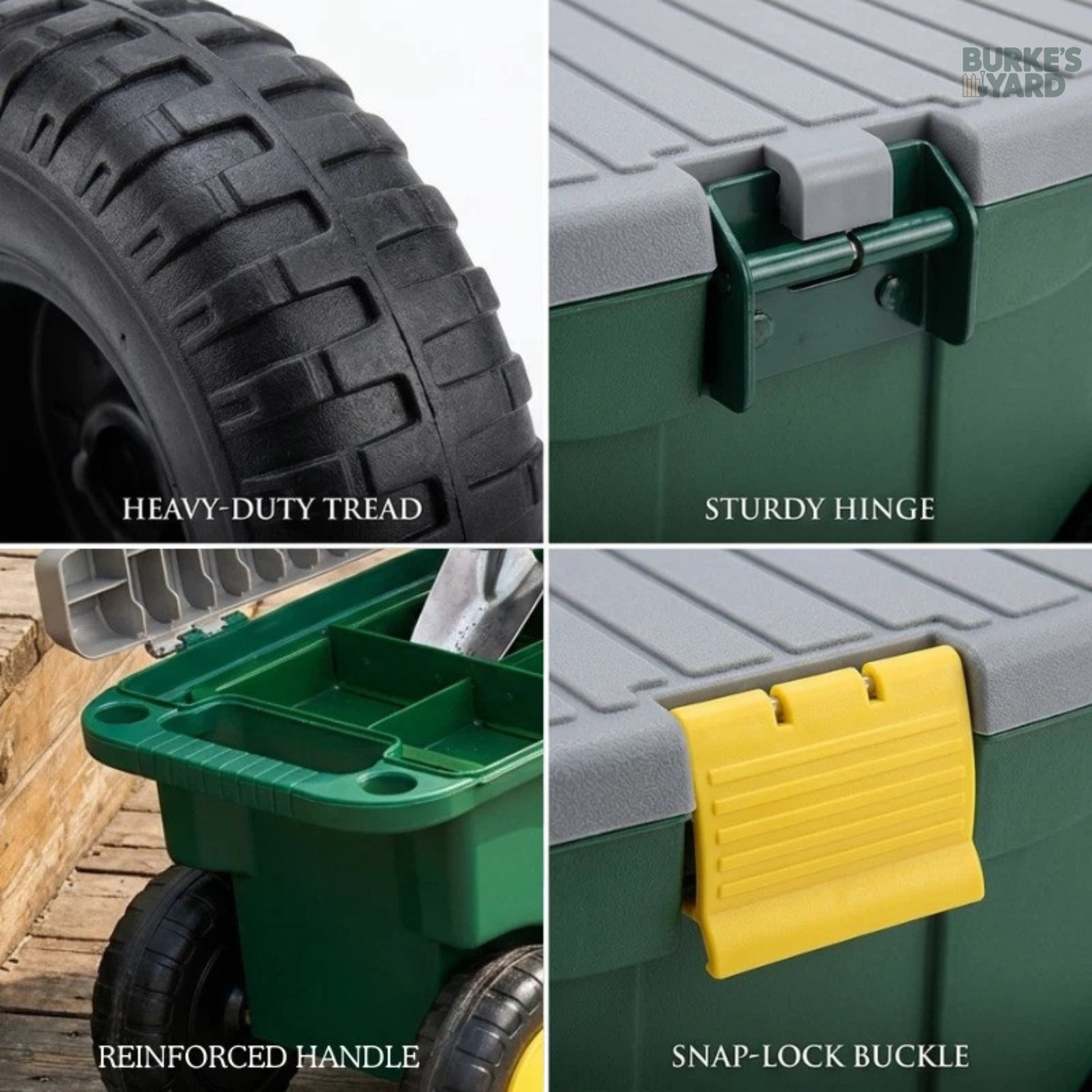 GardenGlide™ Rolling Garden Seat + Free Tool Tray
