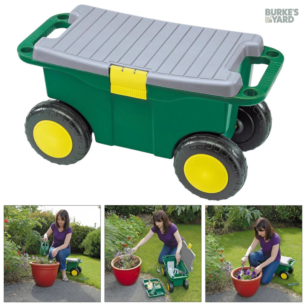 GardenGlide™ Rolling Garden Seat + Free Tool Tray